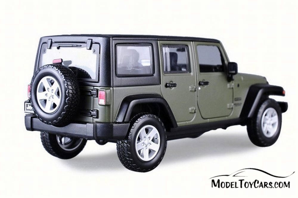 2015 Jeep Wrangler Unlimited, Green - Maisto 31268GN - 1/24 Scale Diecast  Model Toy Car