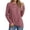 Burgundy, variant on Long Sleeve Shirts for Women Dressy Casual Tunic Tops Crewneck Front Twist Blouses