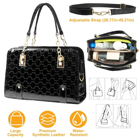 Moclever Female Ladies Leather Organizer Handbag Shoulder Tote Bag