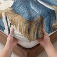 thumbnail image 3 of King Size Fitted Sheet Set - Blue Brown Botanical 3 Piece Bedding Sets 16" Deep Pocket Fitted Sheet with 2 Pillowcases, Flowers Vintage Summer Brushed Microfiber Hotel Luxury Bed Sheets, 3 of 9