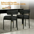 XINMICS Set of 6 Black Modern Boucle Dining Chairs for Kitchen and ...