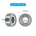 thumbnail image 2 of 5 Pack MR104ZZ Miniature Deep Groove Ball Bearings 4x10x4mm Double Shielded Bearings, P5 (ABEC 5), 2 of 6