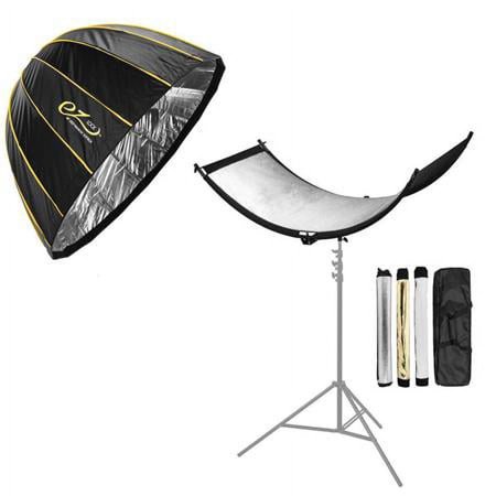 UPC: 0192223117495 | EZ Lock Deep Parabolic Quick Softbox (48 ) + Glow ArcLight II Curved Reflector Kit