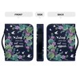 thumbnail image 4 of HELLHERO Succulent Floral PU Leather Bible Case, Portable Zippered Bible Carrier for Church and Outdoor Study for Women and Men, 4 of 12