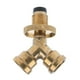 thumbnail image 1 of Adaptador de divisor de propano de Bronce perfecl Conector de 2 Vías para adaptador de gas LP, 1 of 8