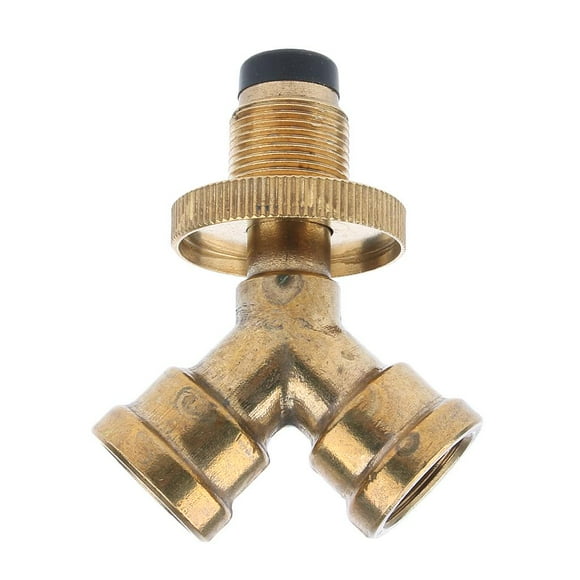 Ximing Propane Y Splitter Adapter ,Cylinder Bottle Brass Adapter Connector Propane Appliance BBQ Grill,Camping Stove,Heater,Gas Burner Grill