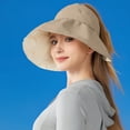 thumbnail image 2 of UTSJKR Women's Foldable UPF 50 Sun Hat, Wide Brim UV Protection Lightweight Bucket Visor for Travel Outdoor Khaki, 2 of 7
