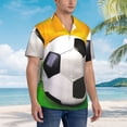 thumbnail image 6 of Soccer Ball On The Field Men's 3d Print Casual Button Down Shirts, Novelty Hawaiian Short Sleeves L, 6 of 8