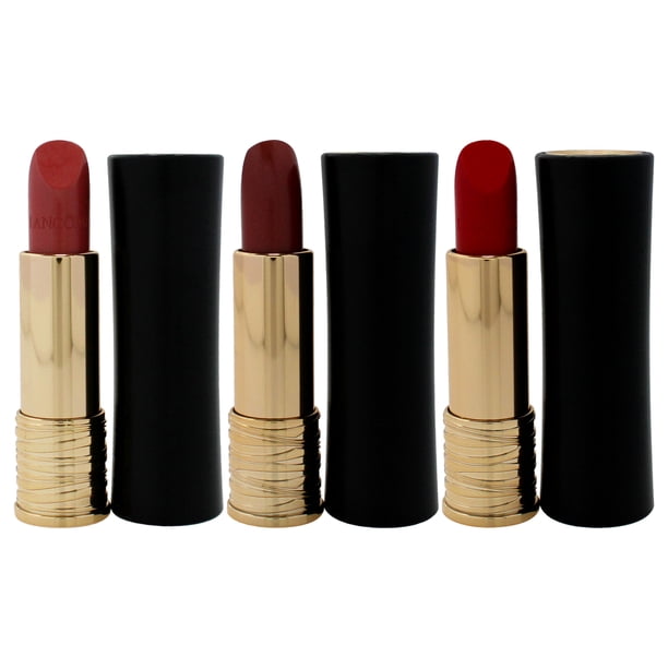Lancome 3 Labsolu Rouge Set , 3 Pc 0.12oz Shamping Cream Lipstick