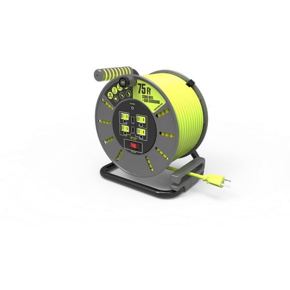 Masterplug 75ft 13amp Extension Cord Reel with USB