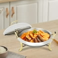 thumbnail image 3 of Stainless Steel Chafing Dish Food Warmer Buffet Pot Food Server 1.5L 7" W/Lid, 3 of 22