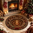 thumbnail image 2 of Christmas 3D Rug Round Optical Illusion Non-Slip,Non-Slip & Wear-Resistant, Machine Washable, Indoor Entryway Use, Festive Holiday Decor, 2 of 5