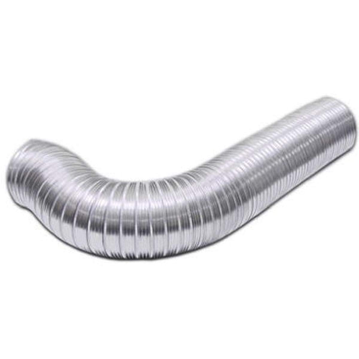 Flue Pipe Flexible Extendable Aluminum White 80 MM from 1 to 3 MT 