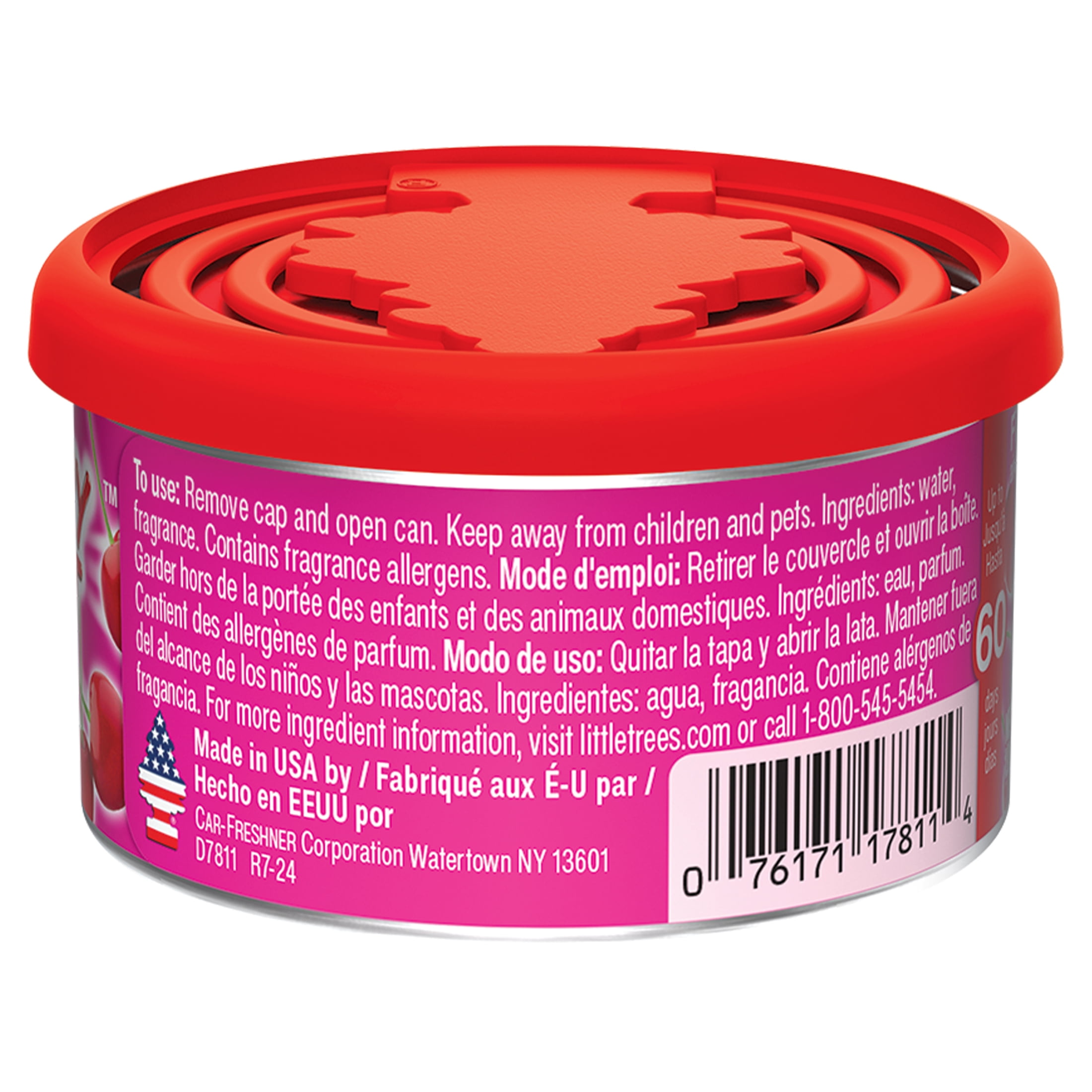 (2 pack) Little Trees Air Freshener Fiber Can Cherry Blast 1.05oz