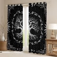 thumbnail image 2 of Homewish Bohemian Tree Of Life Curtains Pack of 2 (42x84 Each) For Female Men Teens,Universe Galaxy Curtains Blackout,Black White Bedroom Curtains,Ultra Soft Home Decor, 2 of 6