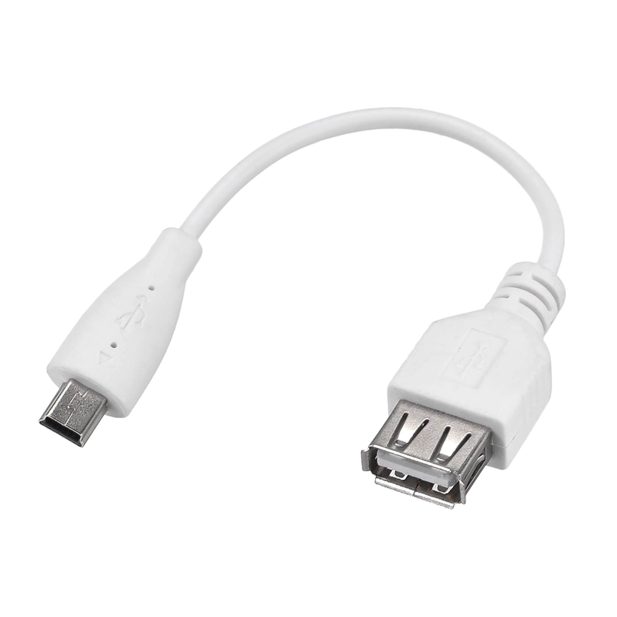 Uxcell 2pack Micro USB Cables Chargers USB to Mini USB T Male Cables 14cm Length White