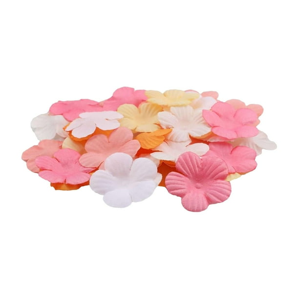 Flores de seda para manualidades, pétalos artificiales para decoración creativa