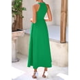 thumbnail image 2 of Vestido largo KIRUNDO para mujer, sin mangas, sin mangas, color verde, 2 of 9