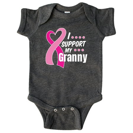 

Inktastic Breast Cancer Awareness I Support My Granny with Pink Ribbon Gift Baby Boy or Baby Girl Bodysuit