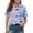 Blue, variant on Grblisyd Uniform Shirts for Girls Cute Animal Print Polo Shirts Short Sleeve with Button for Kids 10-12