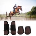 thumbnail image 3 of Botas Para Tendones De Caballo, Botas Para Patas De Caballo, Cómodas, Resistentes A Los Golpes, Neopreno De PU Ajustable Para Montar Para Competir Y Saltar, 3 of 7