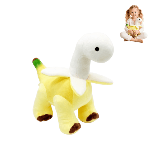 1PC Plush, 9.84" Cute Banana Dinosaur Plushies Toy for Fans Gift, Soft Banana Dino Stuffed Animal Doll for Kids Adults