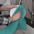 thumbnail image 4 of RITZ Terry Kitchen Towel and Dish Cloth, Set of 3 Towels and 3 Dish Cloths, Teal, 4 of 6