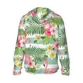 thumbnail image 3 of Kll Tropical Flamingo Print Men'S Women’s Upf 50+ Sun Protection Outdoor Hoodie Jacket Long Sleeve Fishing Hiking Performance Shirt- X-Large, 3 of 8