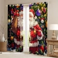 thumbnail image 2 of Manfei Cute Santa Claus Curtains Pack of 2 (42x84 Each) for Boys Girls, Happy New Year Curtains Blackout, Red Christmas Living Room Curtains, Luxury Bedroom Decor, 2 of 6