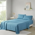 thumbnail image 3 of Comfort Classics Casual Blue Microfiber 4 Piece Sheet Sets, Queen, 3 of 16