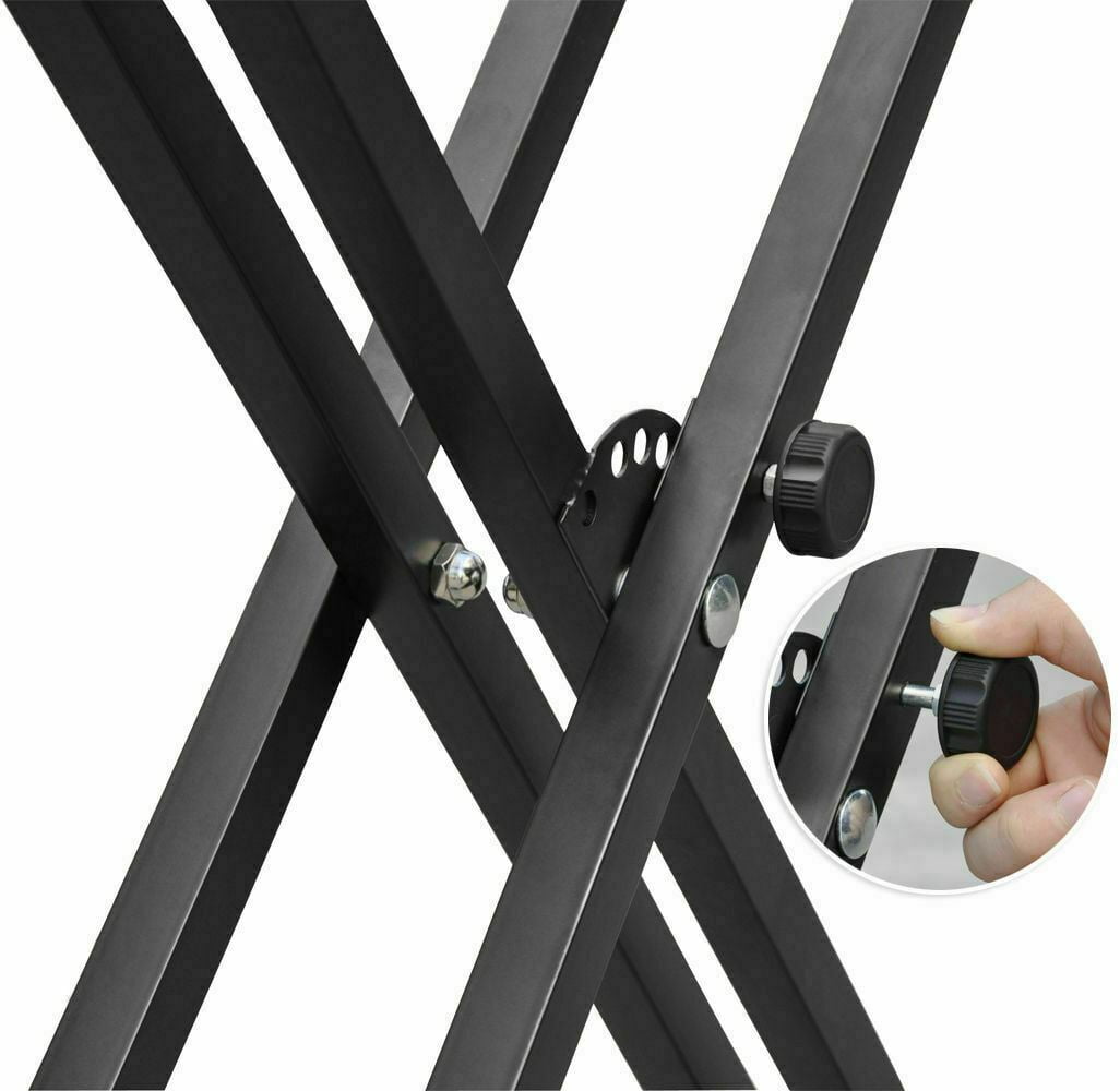 X Style Pro Dual Music Keyboard Stand Electronic Piano Double 2-Tier Adjustable
