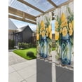 thumbnail image 3 of nqOlkjepod Outdoor Curtains for Patio Waterproof, Vintage Lemon Outdoor Privacy Panels Grommet, Tropical Summer Wooden Blackout Outside Curtains for Porch/Cabana/Pergola/Gazebo 54"x84", 2 Panels, 3 of 8