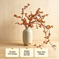 thumbnail image 5 of Orange Berry Branch Artificial Bittersweet Floral Stem Bendable Fall Faux Flower Branch Indoor Harvest Table Vase Arrangement for Fall Home Decor, 5 of 6