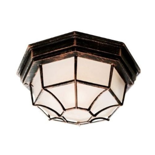 Trans Globe Lighting 40582 Wagon Wheel 1 Light Outdoor Flush Mount ...