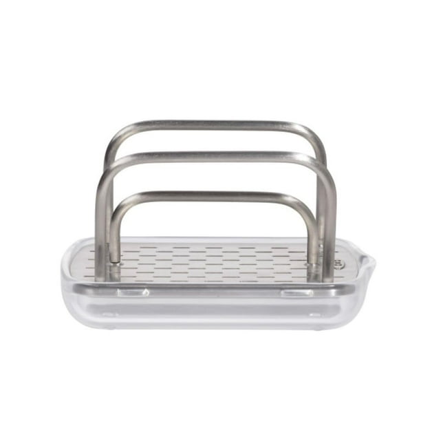 Soporte de esponja OXO Good Grips de acero inoxidable negro