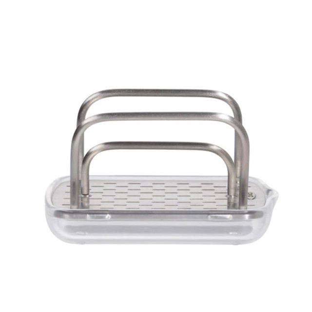 Soporte de esponja OXO Good Grips de acero inoxidable negro