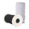 thumbnail image 3 of 100 Yards Length Wide Braided Elastic Rope Knitted Elastic Band for DIY Sewing Crafts/Mask 3mm Black, 3 of 9