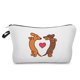 thumbnail image 1 of Neceser de viaje para mujer, bolsa de cosméticos con estampado de animales de dibujos animados, perro salchicha, bolsa de lápices para niña, bolsa de maquillaje ecológica portátil Fivean unisex, 1 of 2