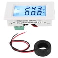 thumbnail image 3 of Ampere Meter, AC Ammeter Blue Backlight Current Meter, Dual Display AC80-300V For 1% ± 2-Digit Accuracy 0-50A 0-100A Instrument White, 3 of 8