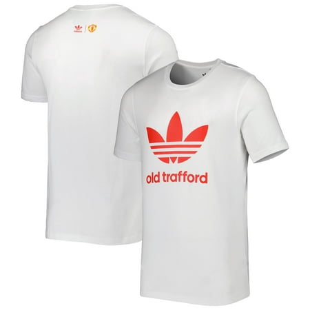 Men's adidas Originals White Manchester United Old Trafford Trefoil T-Shirt