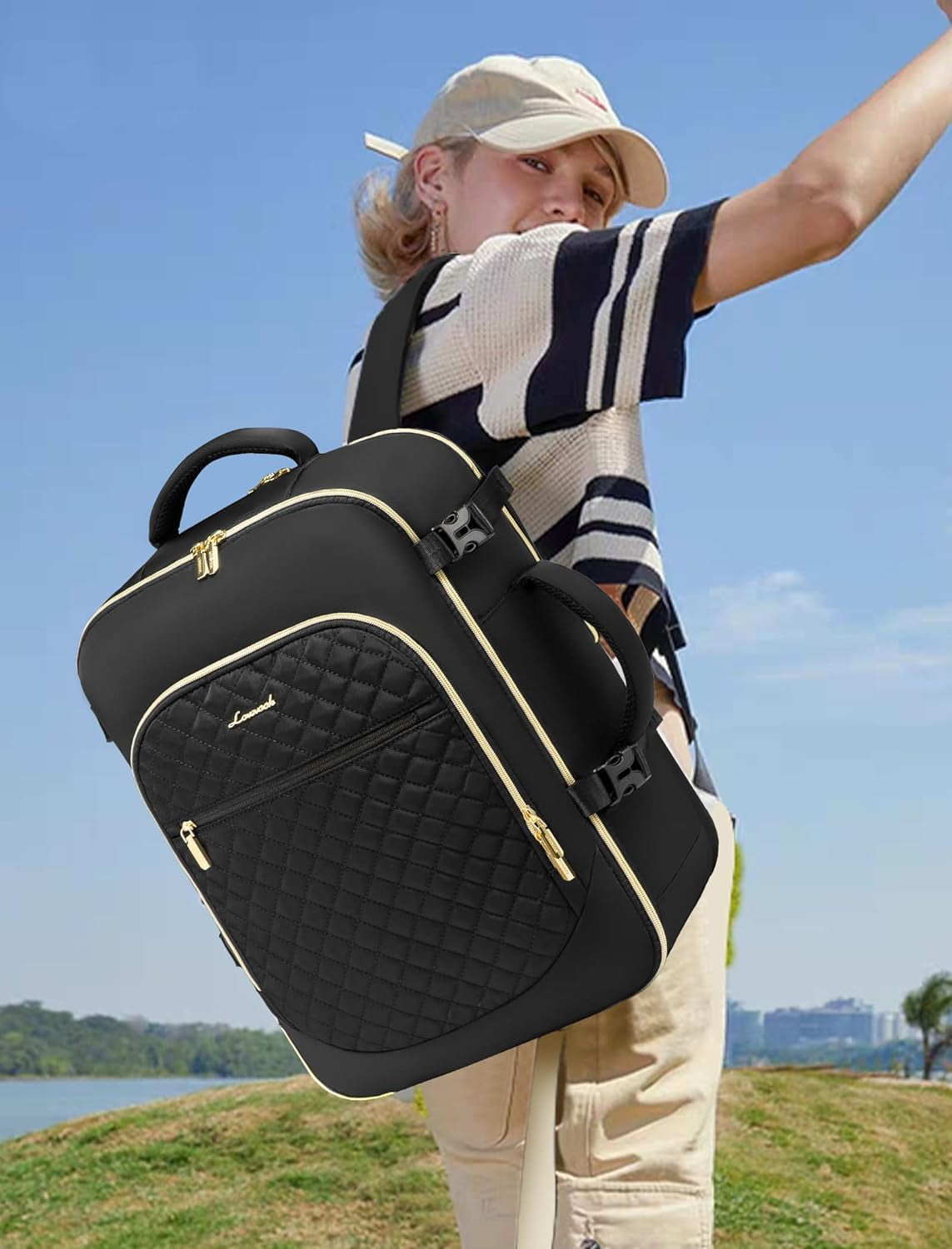Lovevook Travel Laptop Backpack, Waterproof Carry-on Luggage Backpack Flight Approved Fit 17.3" Laptop,40L Suitcase Daypack Business College Weekend Overnight Bag with 3 Packing Cubes