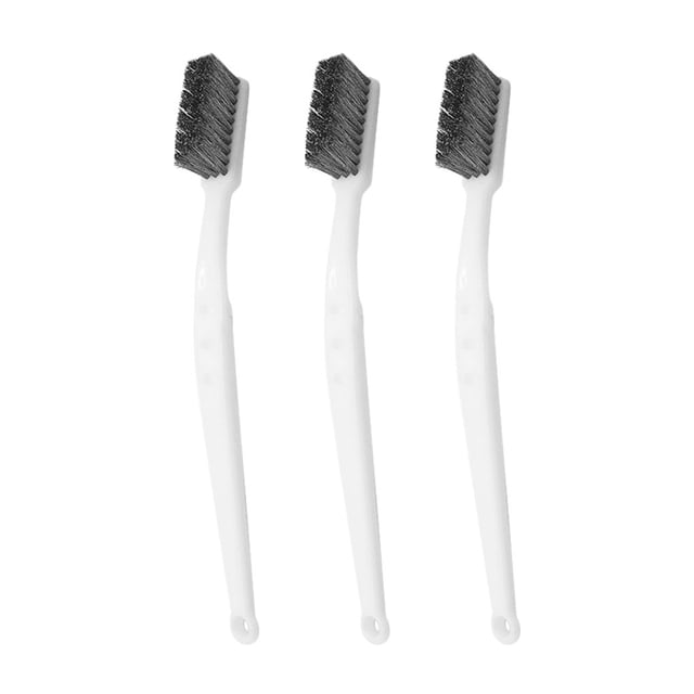 Cepillo de cobre Cepillo de dientes lavable Mini Cepillo de agarre Resuable Exfoliante de limpieza firme, Plata, 3 piezas Speravity EL000071-03B