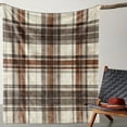 thumbnail image 5 of [1 Soft Cozy Throw Blanket] 1pc, Vintage Plaid Print Throw Blanket, Soft and Cozy Flannel, Warm Comfort for Sofa Bed Car Office, All-Season Gift Blanket, Polyester Knit, 5 of 6