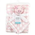 thumbnail image 2 of Hudson Baby Infant Girl Plush Blanket with Security Blanket, Pig, One Size, 2 of 4