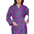 thumbnail image 4 of Moomaya Printed Robe For Girls Cotton Bathrobes For Women Wrap Dressing Gown, 4 of 6