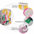thumbnail image 5 of Small Stall Shower Curtain 48x72 Inch Narrow Half Size Abstract Geometric Bath Curtains Bathroom Decor Colorful Aesthetics Minimalist Waterproof Fabric Shower Curtain Set with Hooks 48 Inch, 5 of 6