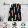 thumbnail image 4 of Colorful Flip Flops Hand Towels 2 PCS, Happy Summer Kitchen Towel Ultra Soft and Highly Absorbent,Decorative Fingertip Face Towel for Bathroom Hotel, 28.3"x14.4", 4 of 4