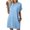 Blue, variant on WQQZJJ Womens Plus Size Dresses Summer T Shirt Dress Casual Short Sleeve Crewneck Loose Mini Dresses with Pockets