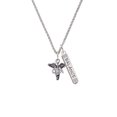 thumbnail image 2 of Delight Jewelry Silvertone Caduceus - OTA Silvertone Balance Bar Charm Necklace, 23", 2 of 4