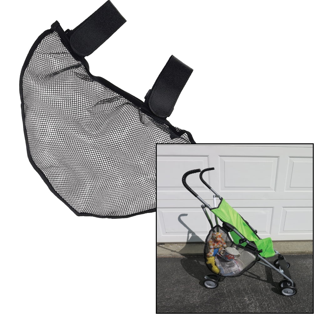 Anniston Baby Accessories Black Baby Stroller Hanging Carrying Mesh Bag Trolley Organizer Storage Basket Net Perfect Fun time Play Activity for Infants & Toddlers 